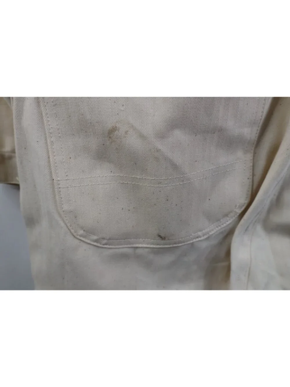Vintage 50s Mens Small Distressed HBT Herringbone Twill Coveralls Sanforized USA